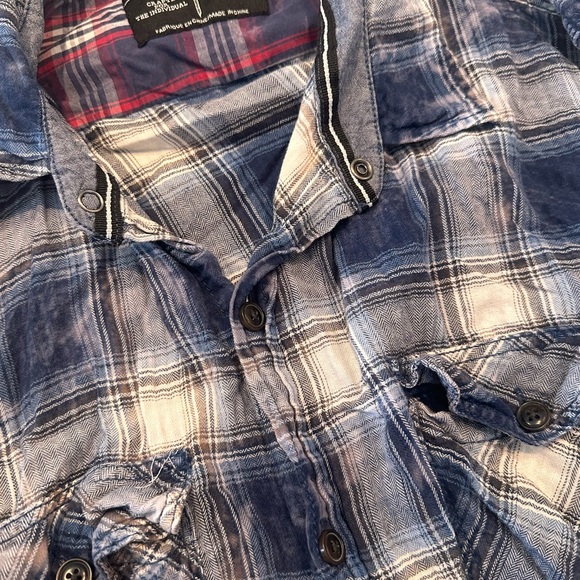 Men’s ProjekRaw Plaid Button-Front Shirt - Picture 5 of 7